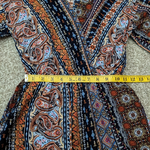 Boho tassel romper v neck short sleeve - Picture 11 of 13